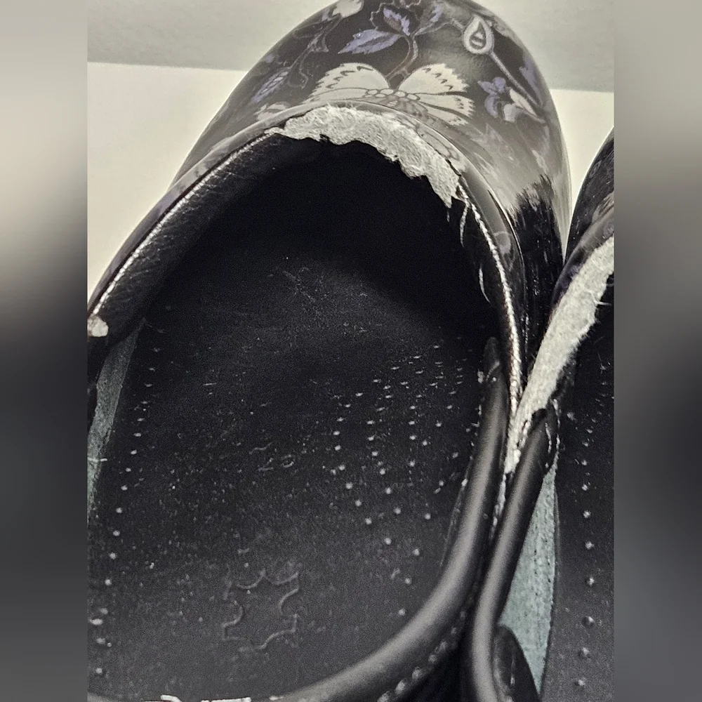 Dansko Women's Metallic Floral Print Slip-On Shoes, Sz 37, US Sz 6.5-7 - Picture 11 of 12